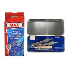 Max 9 piece Math set Geometry Box